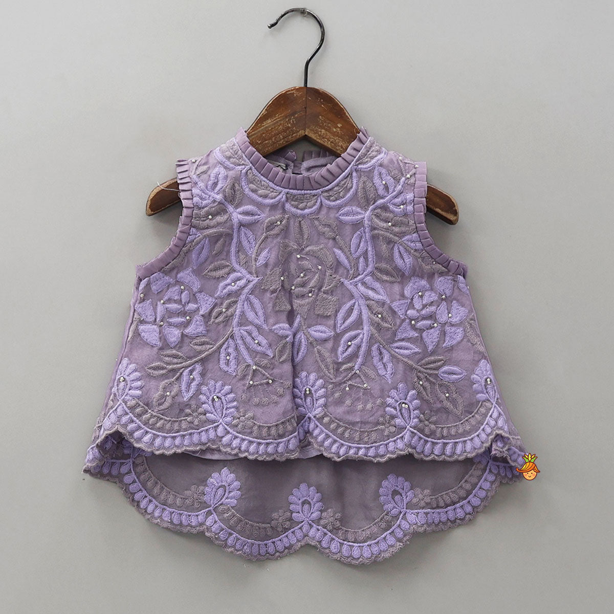 Pre Order: Scalloped Designed Top And Palazzo