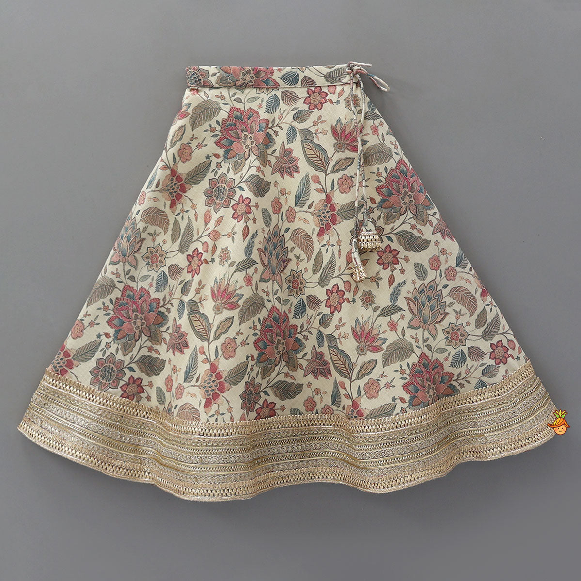 Pre Order: One-Shoulder Organza Layered Top And Lehenga