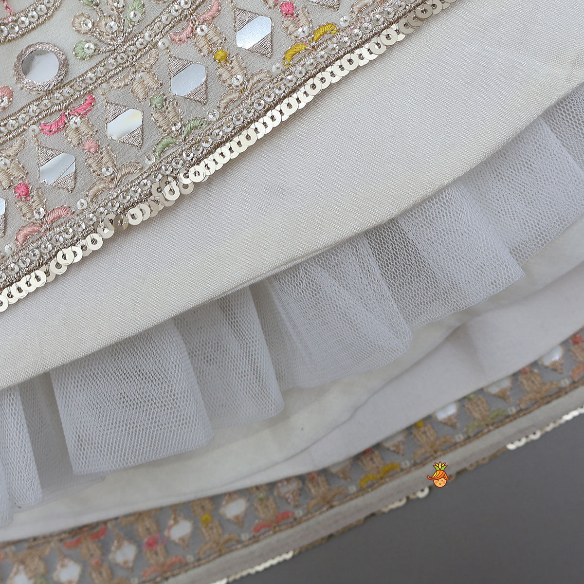 Pre Order: Stunning Embroidered Top And Lehenga