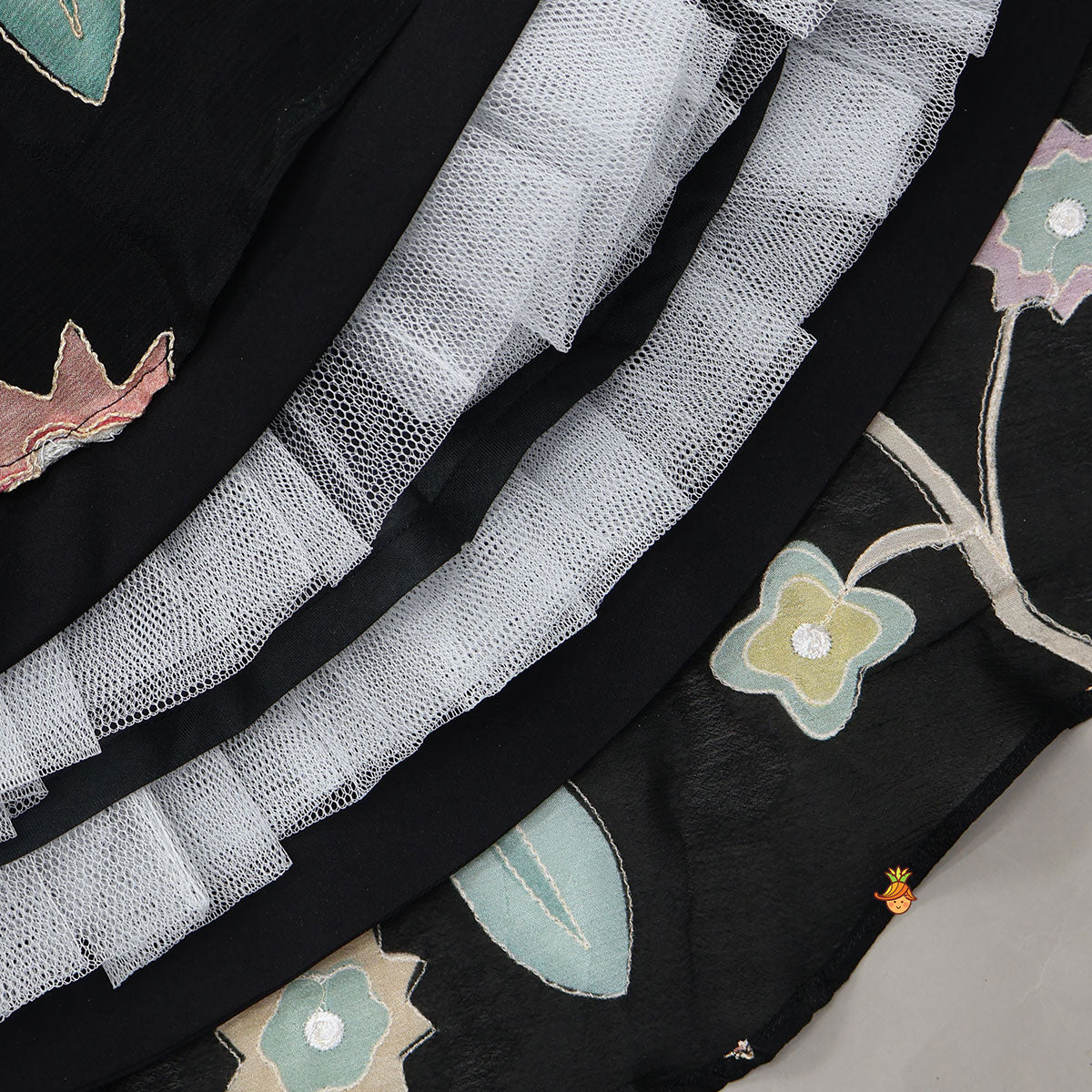 Pre Order: Floral Printed And Embroidered Top With Matching Lehenga And Organza Dupatta