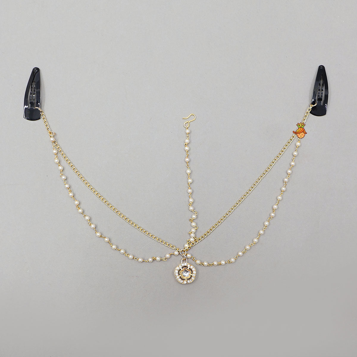 Beautiful Three-Layer Chain Maang Tikka