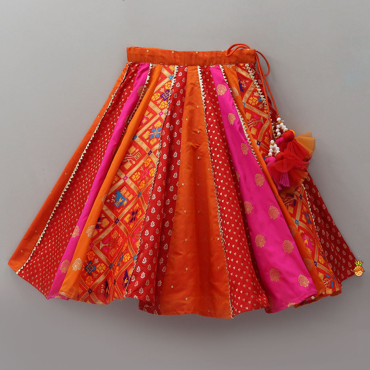 Pre Order: Embroidered Elegant Top And Brocade Lehenga With Matching Net Dupatta And Brocade Potli Bag