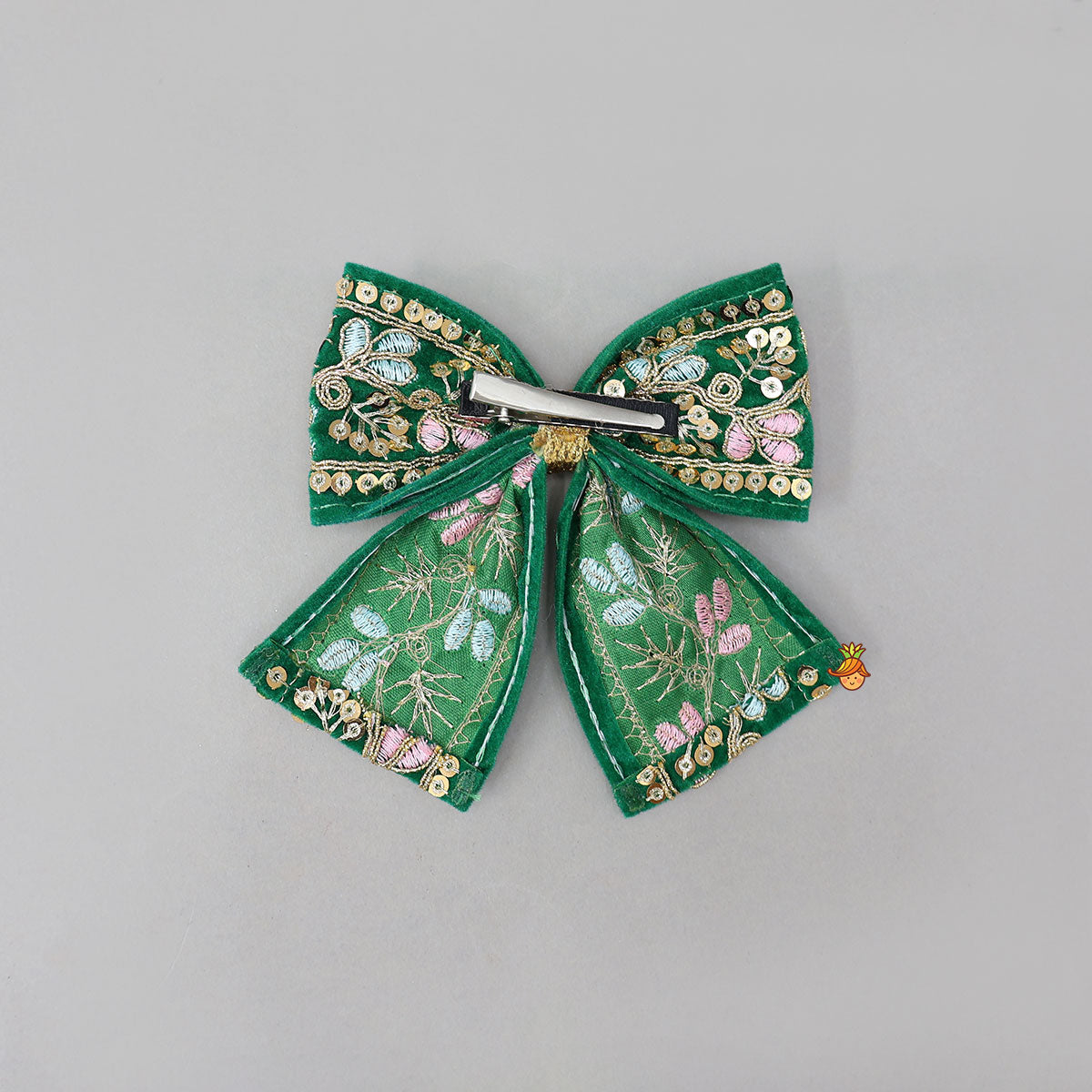 Beautifully Embroidered Hair Clip