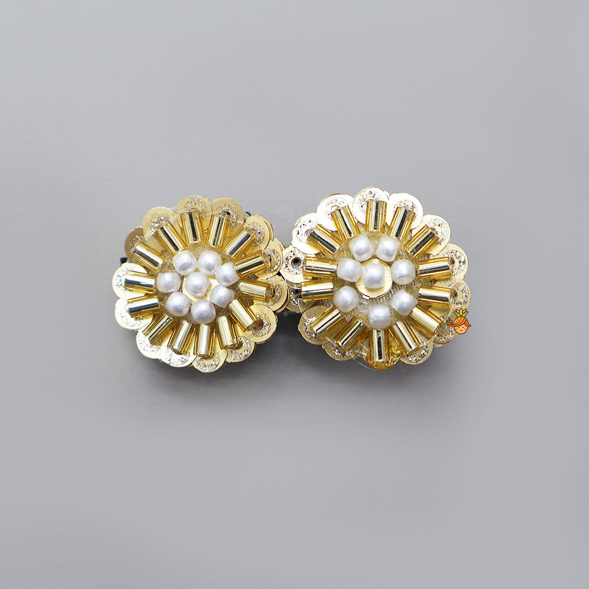 Sequins And Beads Work Hair Clips - Set Of 2