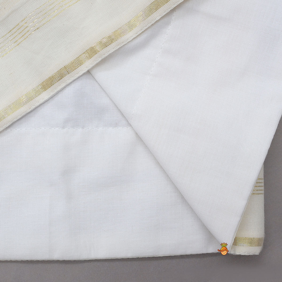 Exquisite Patola Print Shirt With Stitched Lungi And Shawl