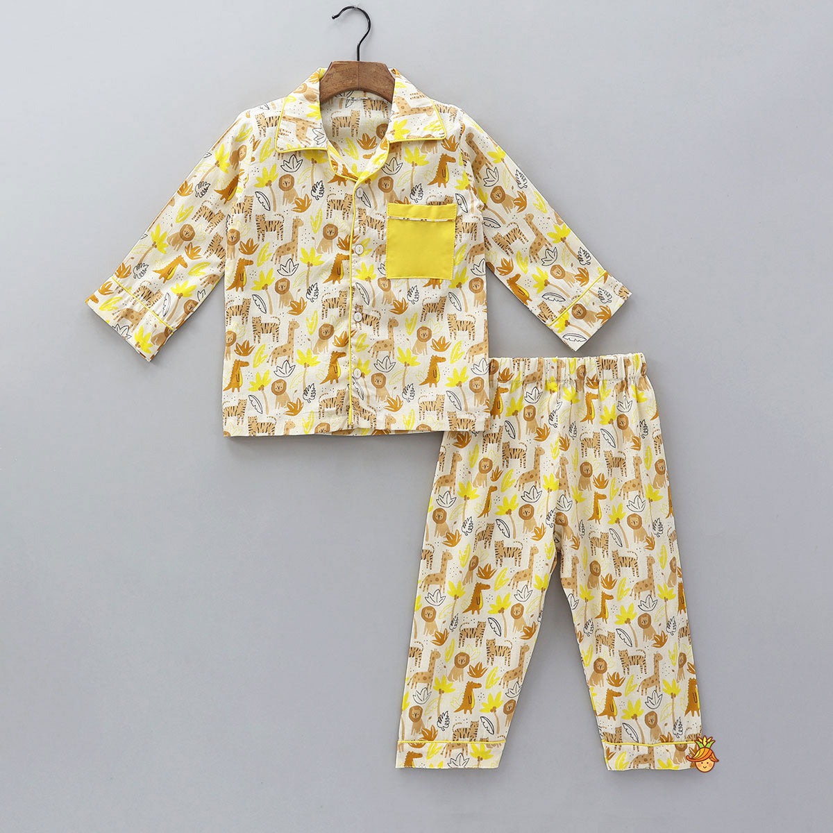 Pre Order: Jungle-Themed Printed Cotton Sleepwear