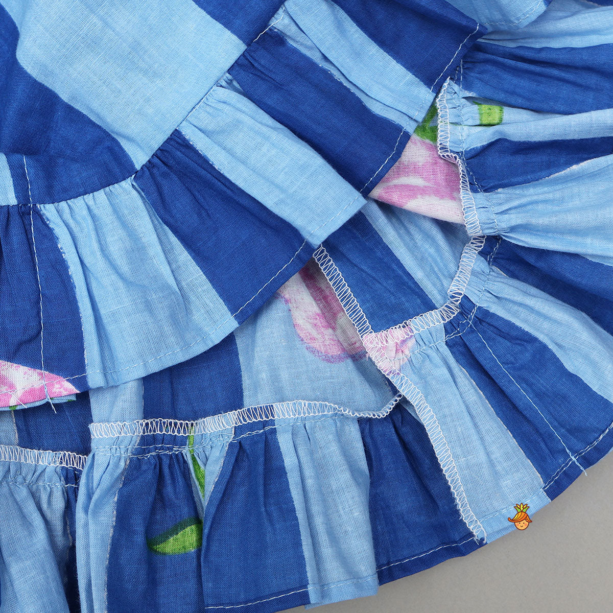 Pre Order: Striped Frilly Top And Pyjama