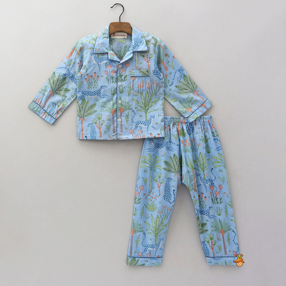 Pre Order: Jungle-Themed Printed Top And Pyjama