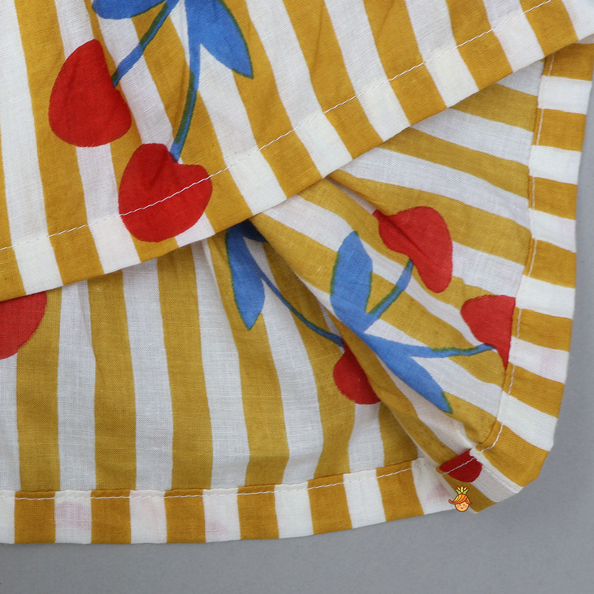 Pre Order: Vertical Striped Frilly Top And Shorts