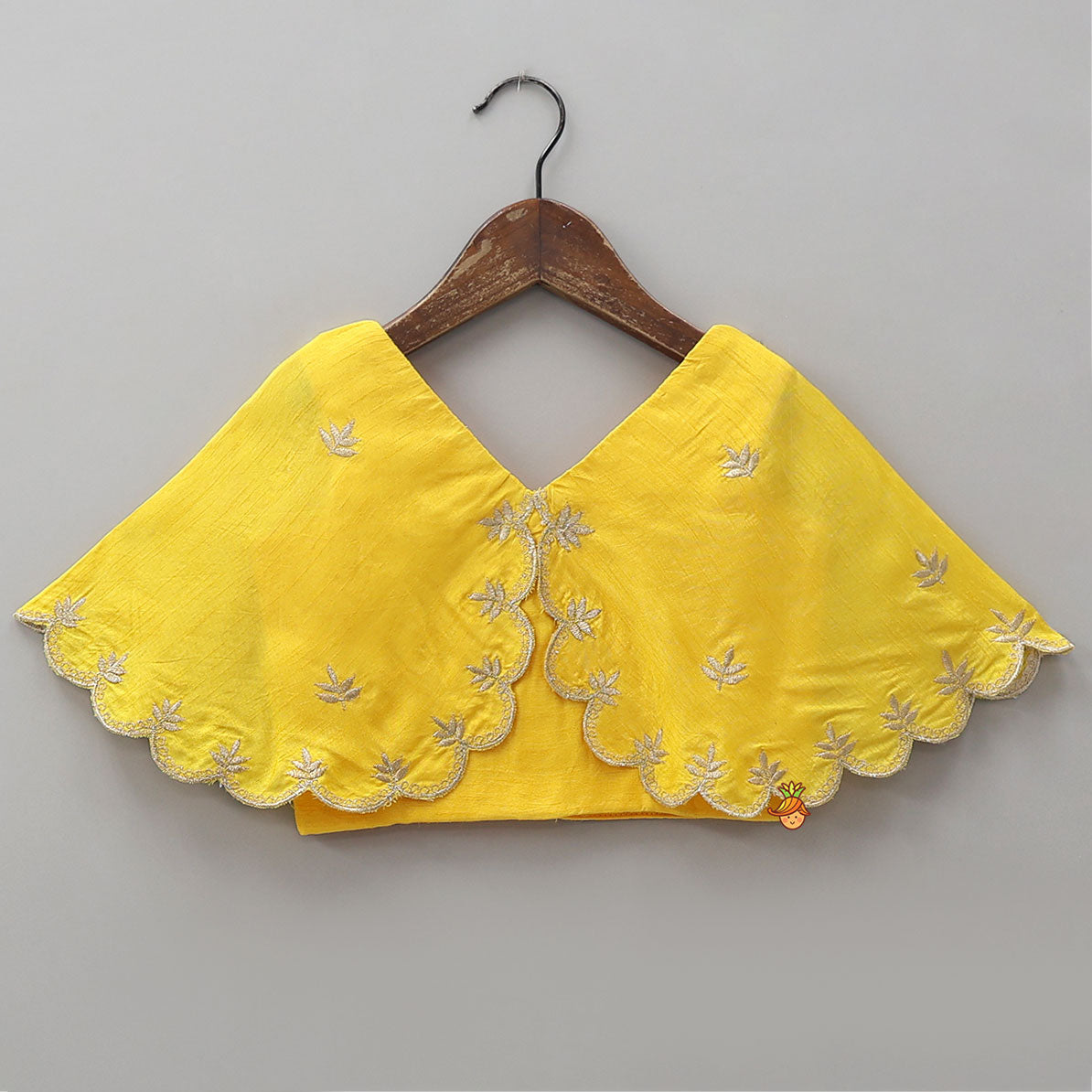 Pre Order: Cape Crop Top And Brocade Work Lehenga