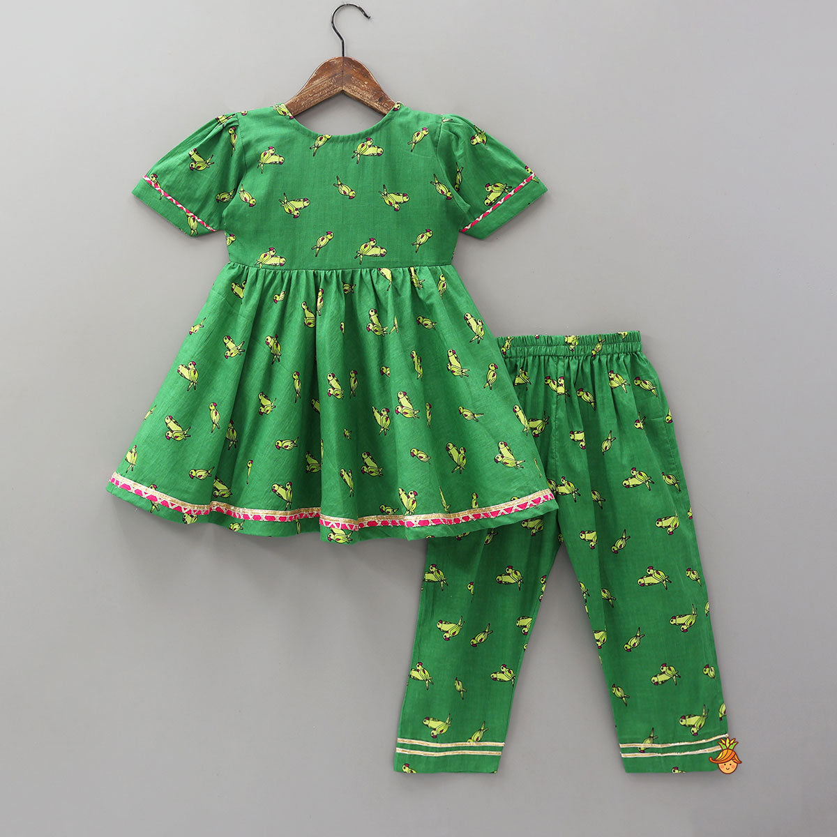 Knot Detail Cotton Kurti And Matching Pant