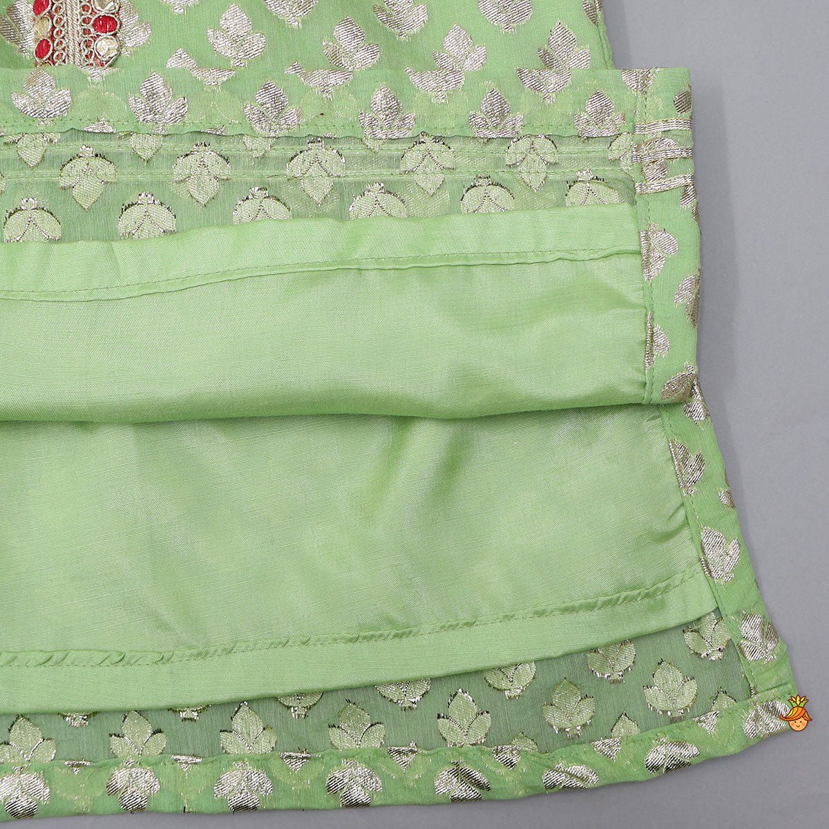 Elegant Chanderi Kurti And Flared Palazzo With Dupatta