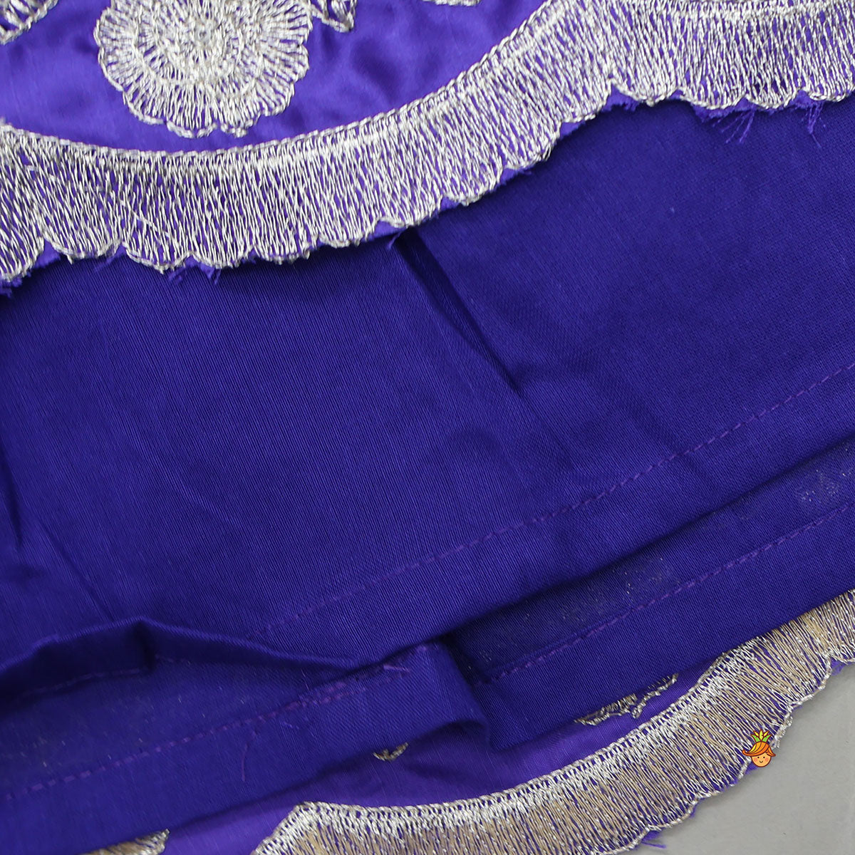 Halter Neck Floral Embroidered Crop Top With Embroidered Lehenga