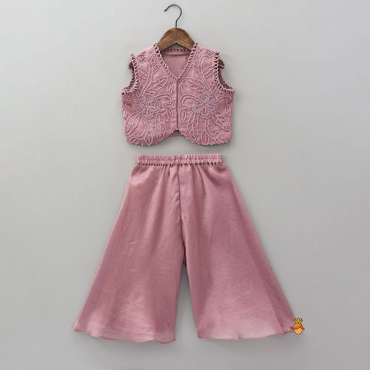 Pre Order: Loop Detail Crop Top And Palazzo