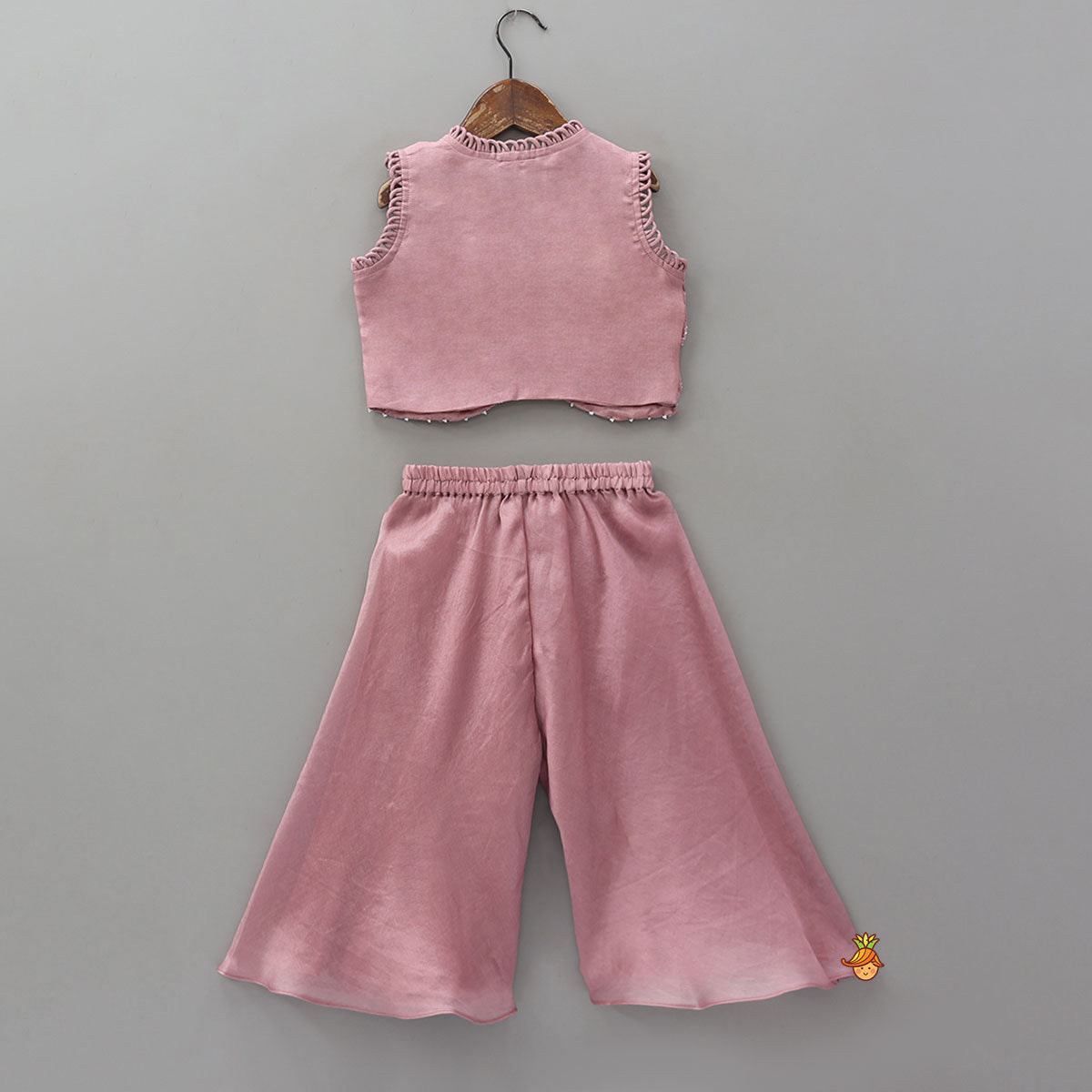 Pre Order: Loop Detail Crop Top And Palazzo