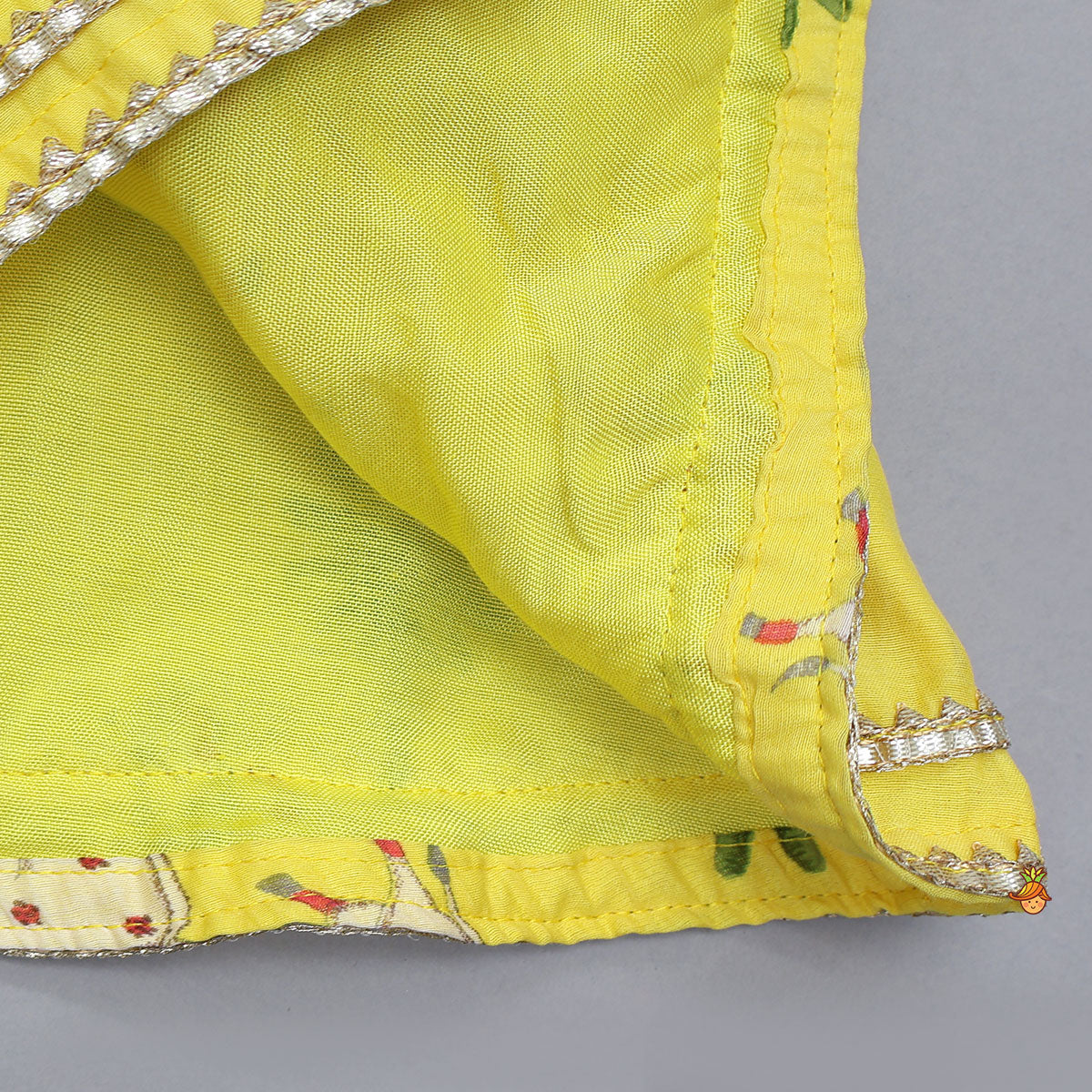 Pre Order: Tie-Knot Detail Angarkha-Style Ethnic Kurti And Palazzo