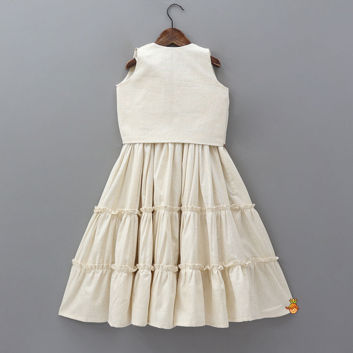 Pre Order: Strappy Kurti With Pocket Detail Jacket