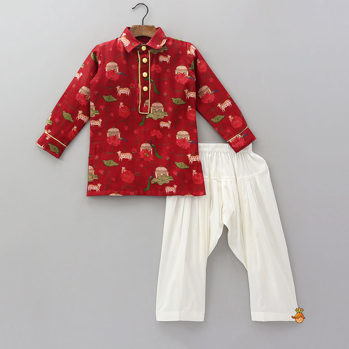 Pre Order: Collar Neck Kurta And Salwar