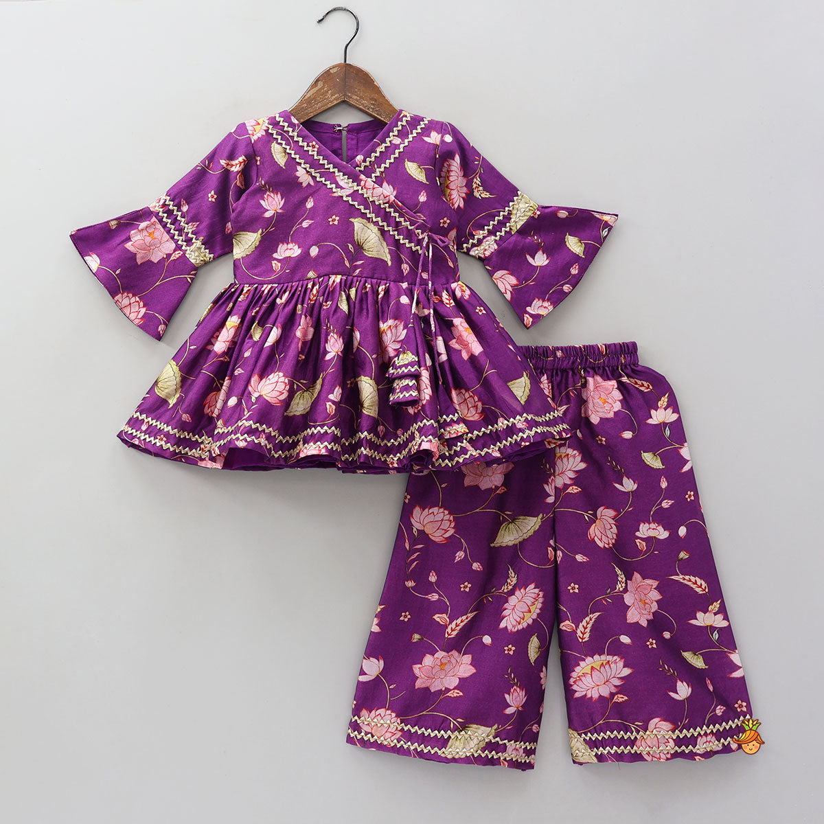 Pre Order: Angarkha Style Kurti And Palazzo