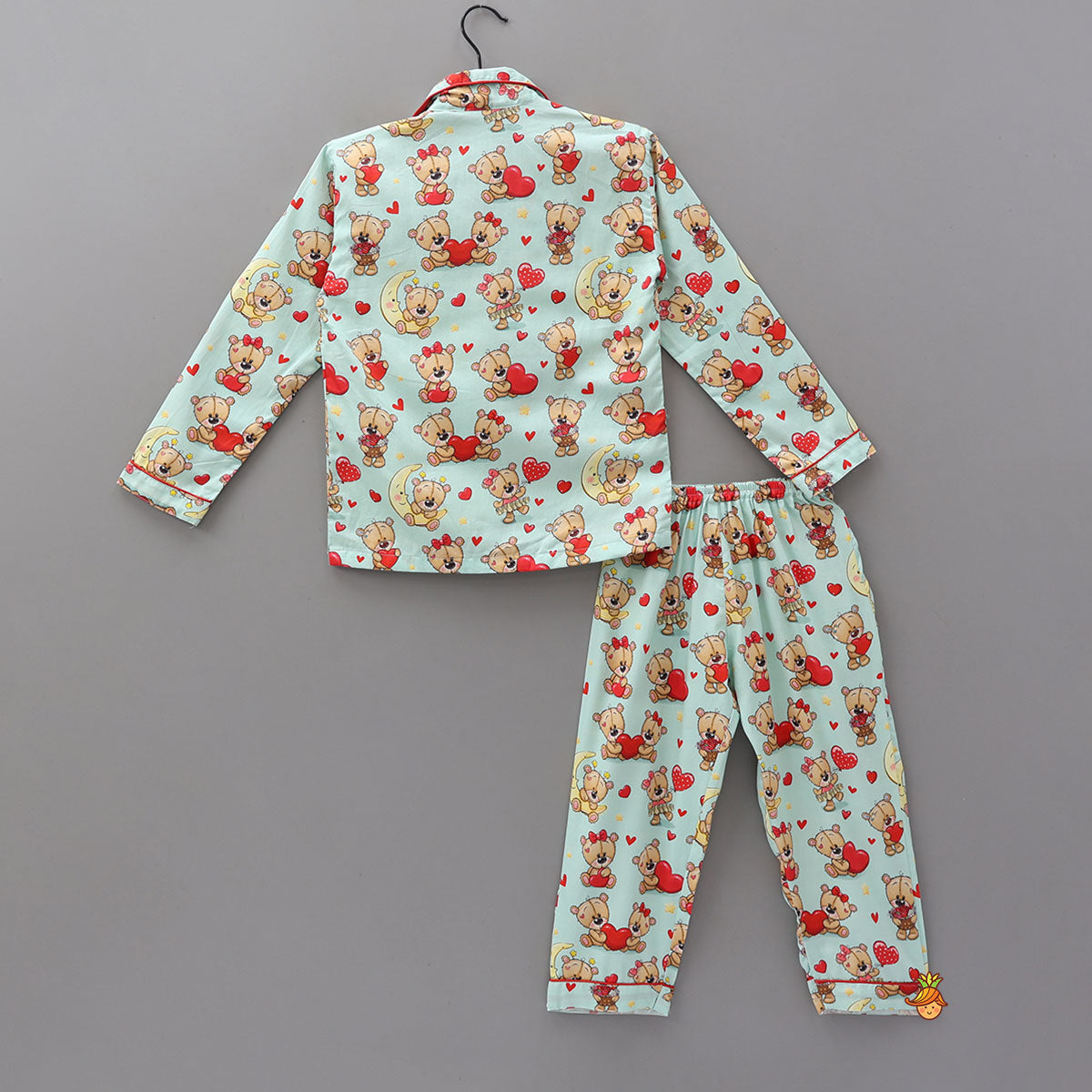 Pre Order: Sweet And Lovely Teddy Printed Sleepwear Set