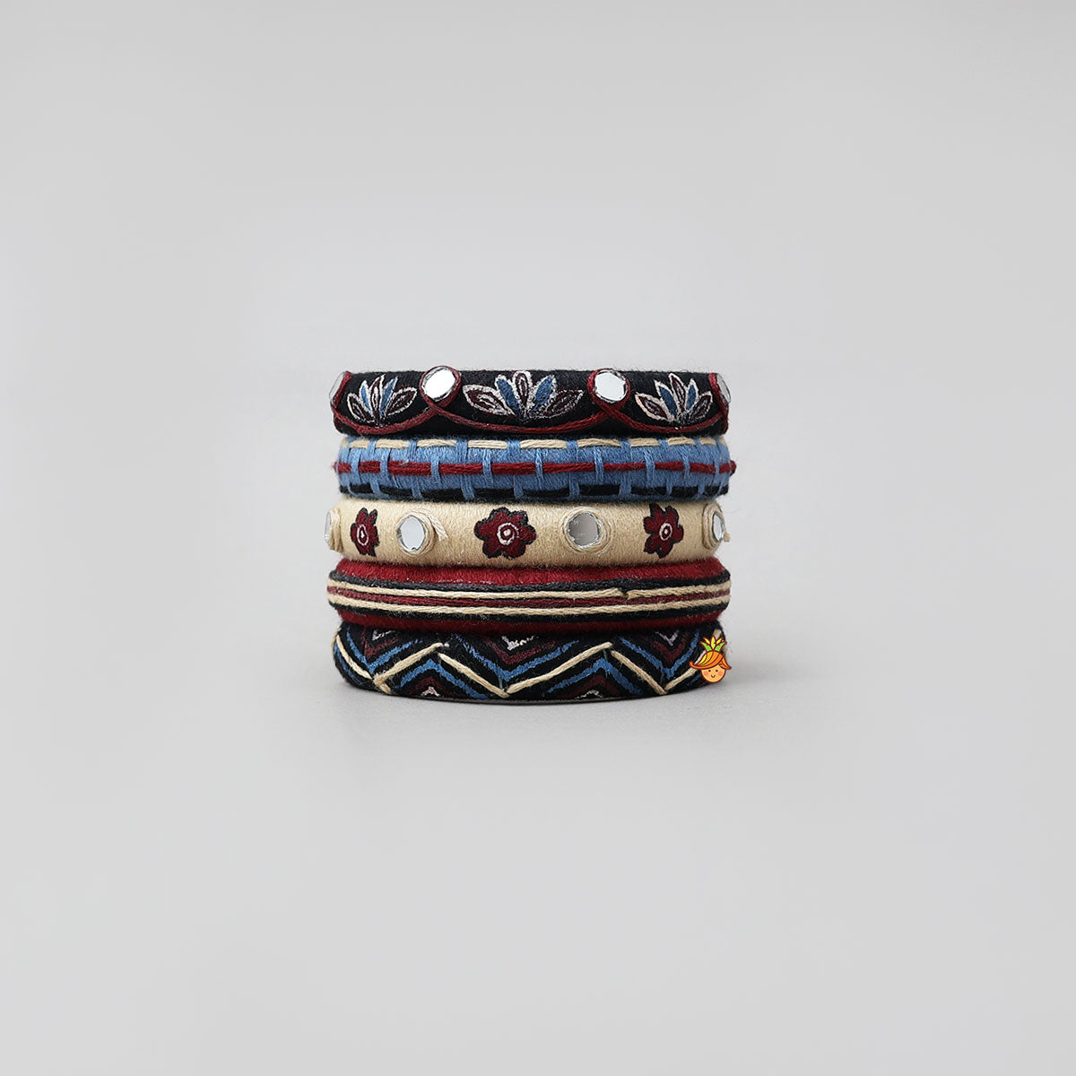 Hand-Painted And Handmade Mirror Work Bangles