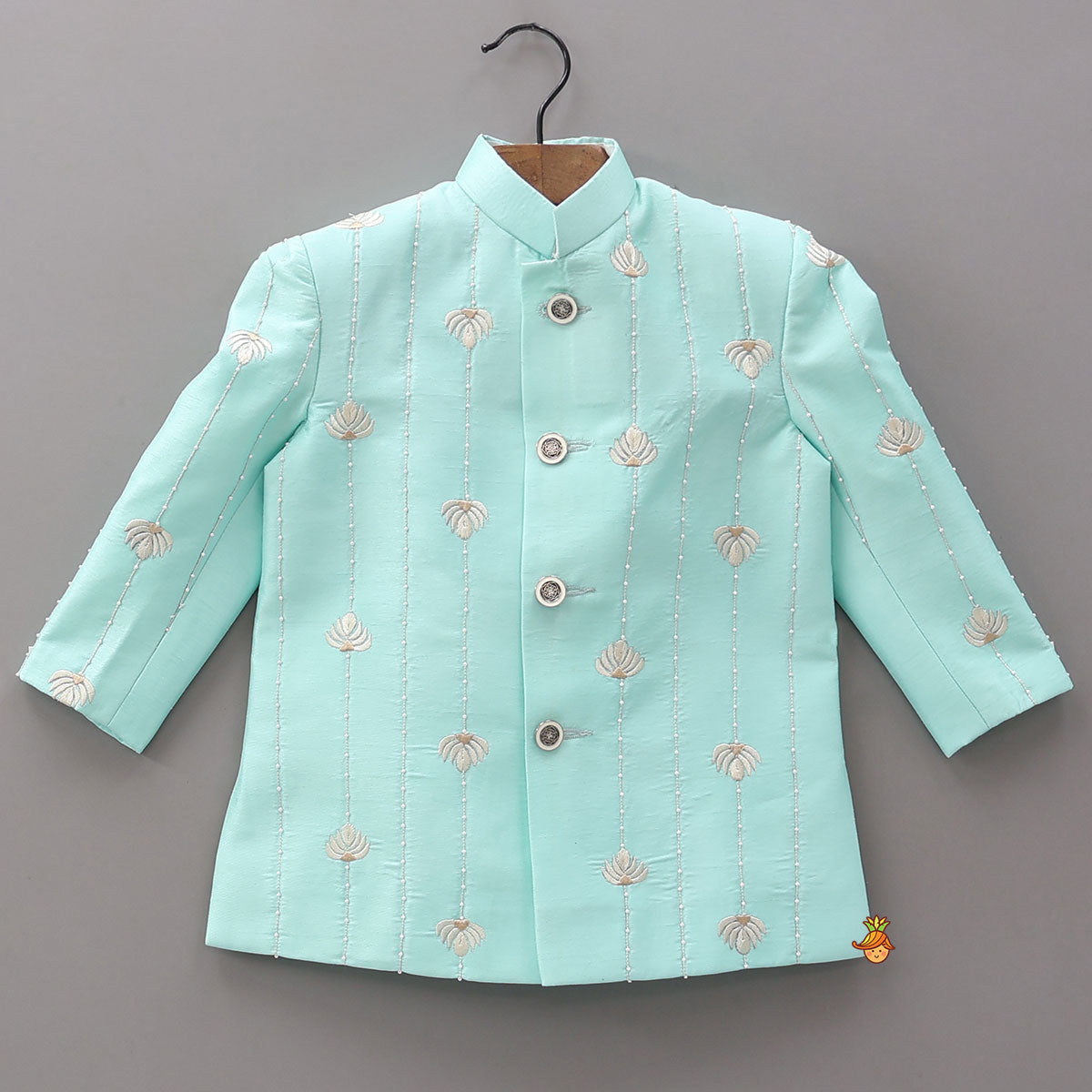 Thread Embroidered Sherwani And Dhoti