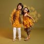 Floral Printed Strappy Kurti With Matching Dhoti twinning model image 2