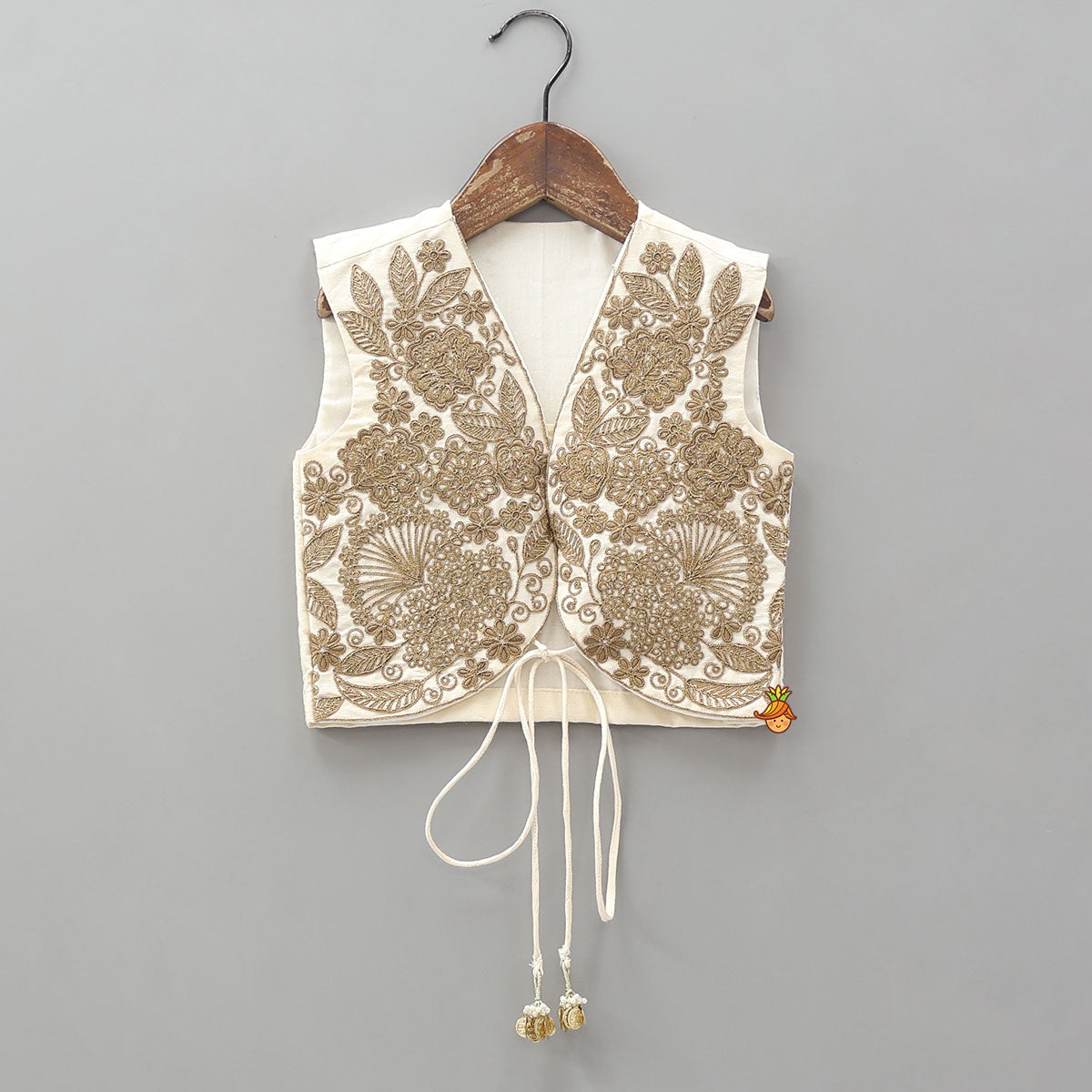 Pre Order: Front Tie-Knot Crop Top And Lehenga