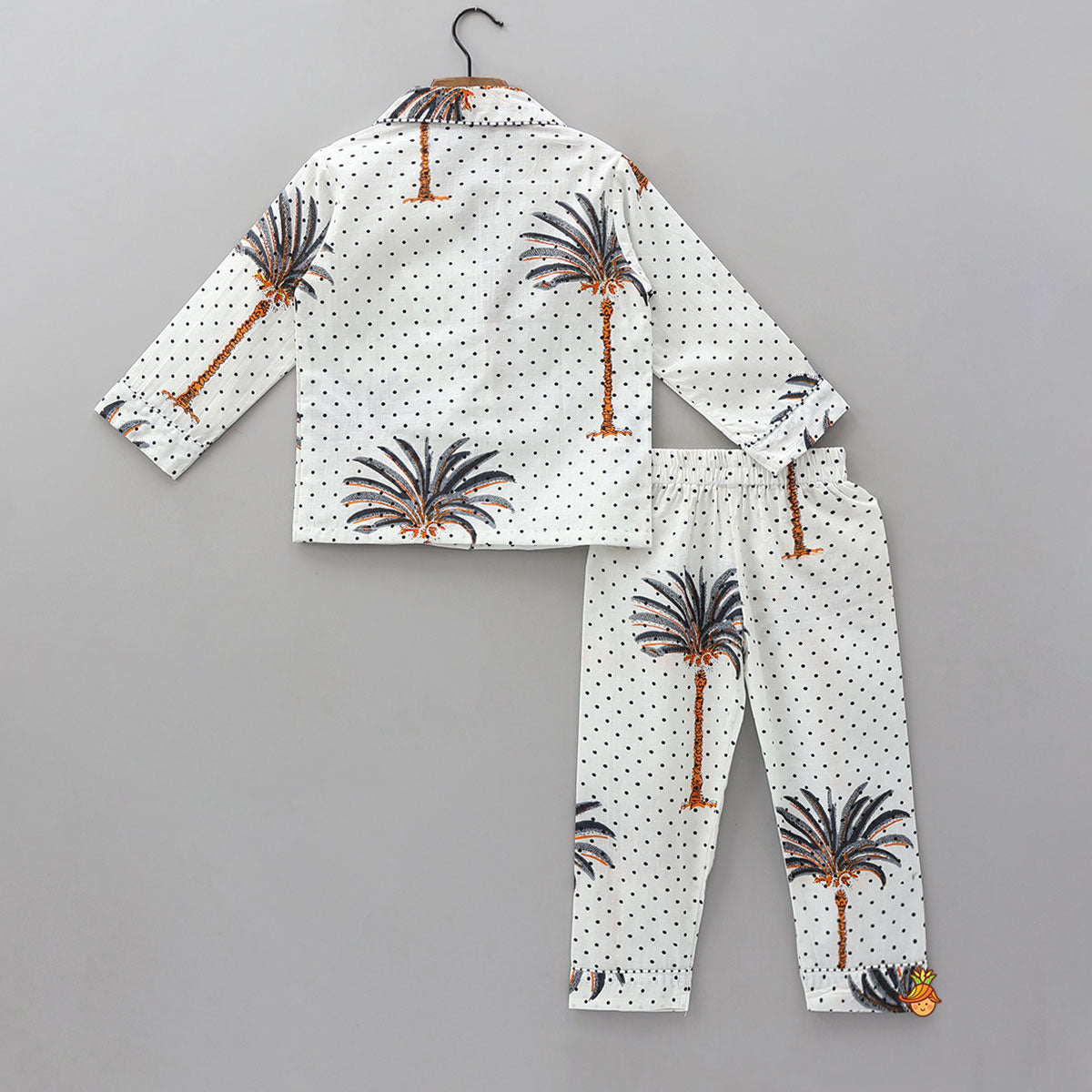 Pre Order: Polka Dots Printed Cotton Sleepwear