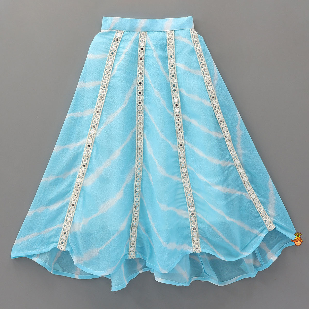 Halter Neck Crop Top And Lehenga With Dupatta