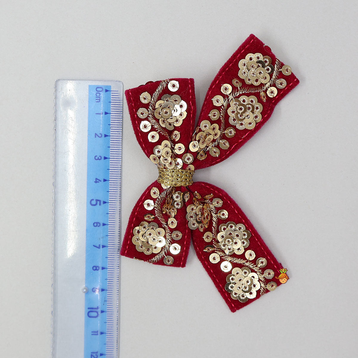 Intricately Sequins Embroidered Velvet Hair Clip