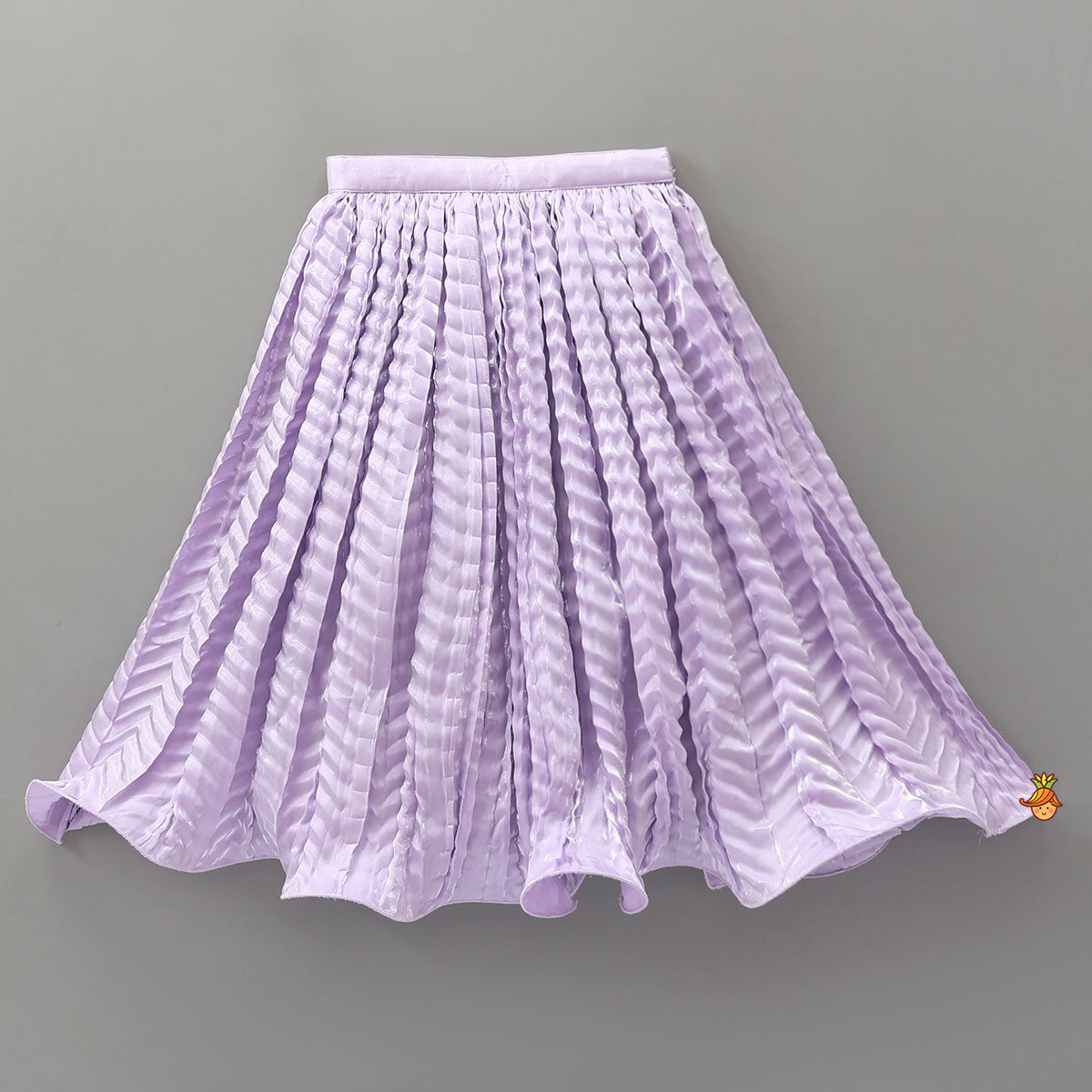 Pre Order: Stunning Criss-Cross Back Knot Top And Crushed Sheen Lehenga With Matching Hair Tie