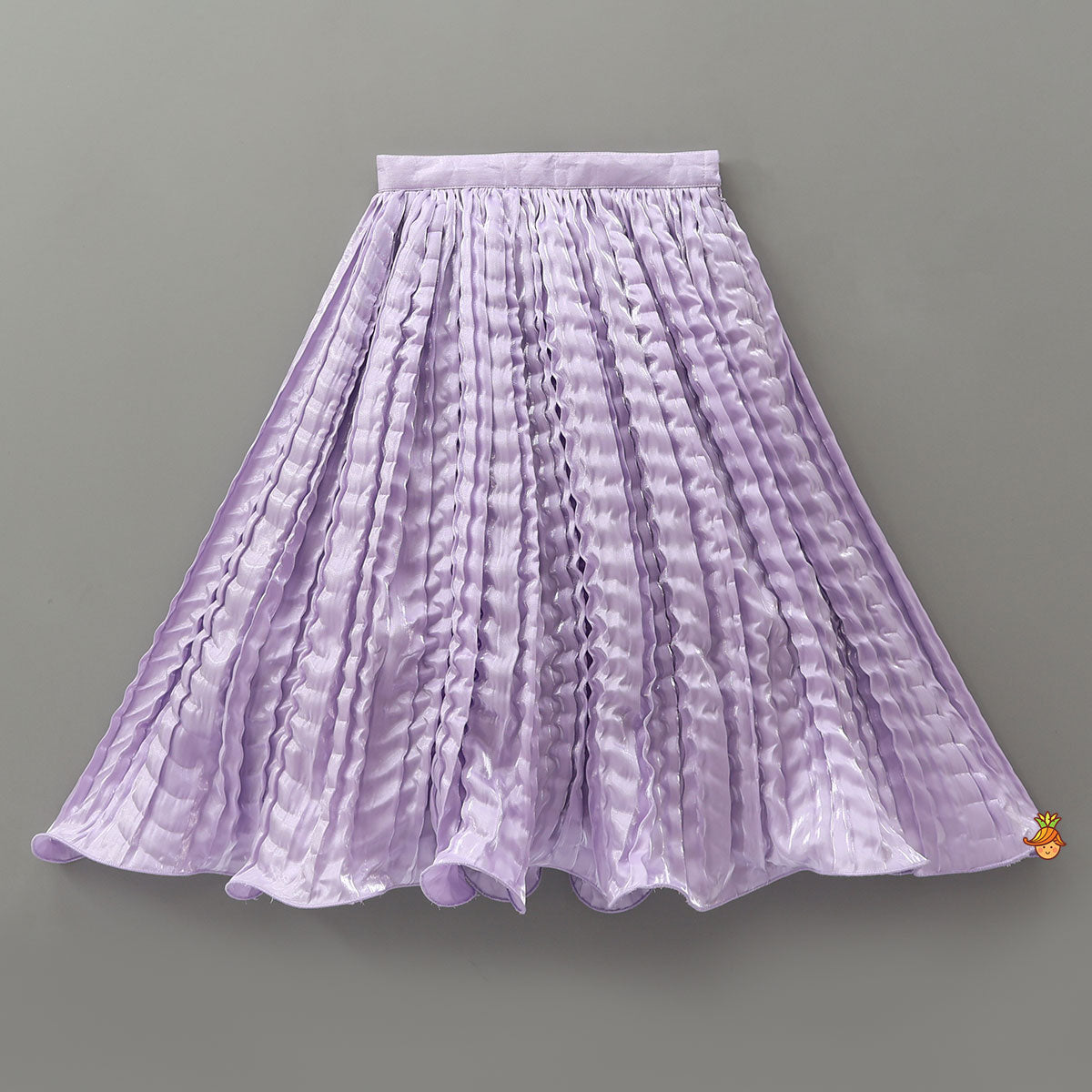Pre Order: Stunning Criss-Cross Back Knot Top And Crushed Sheen Lehenga With Matching Hair Tie