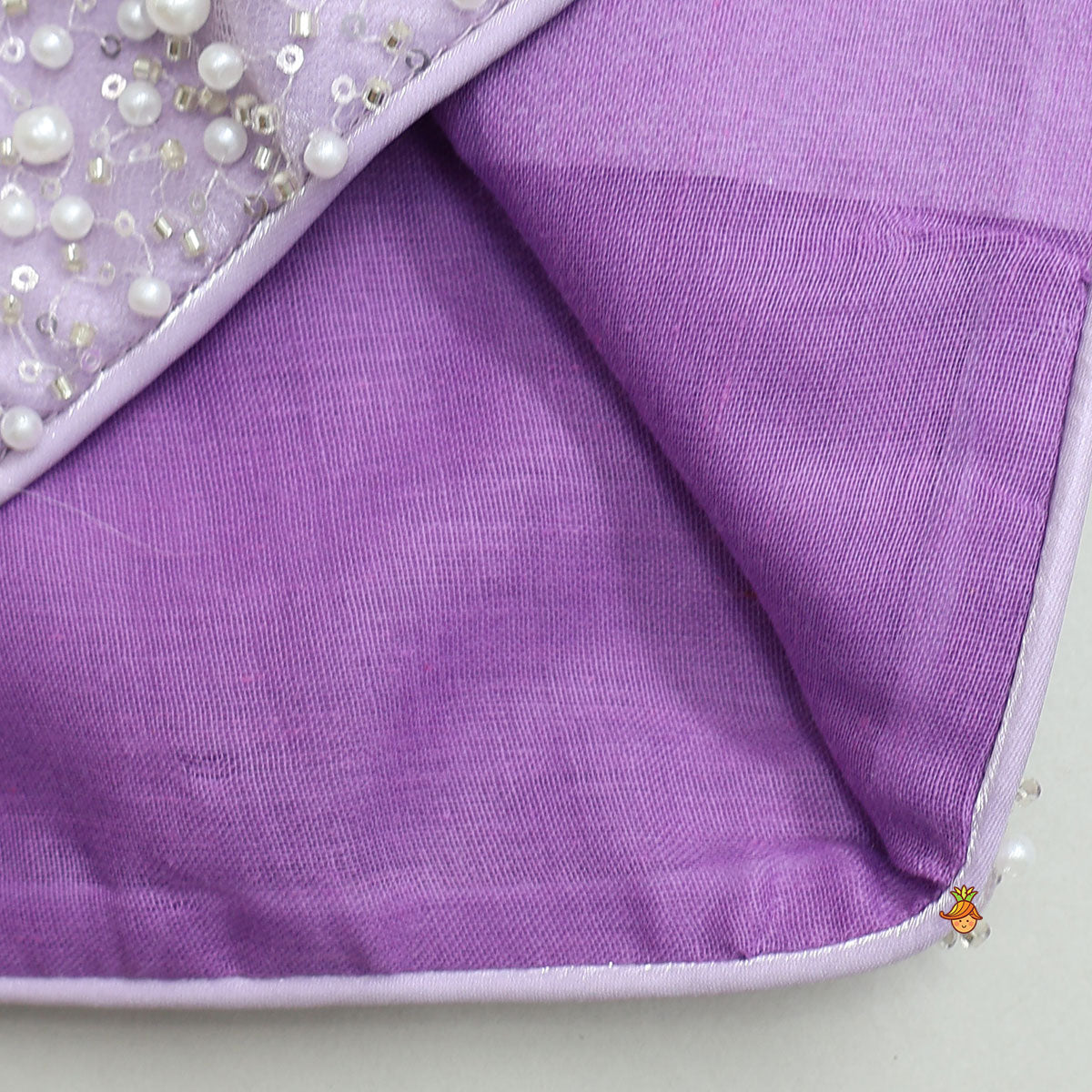 Pre Order: Stunning Criss-Cross Back Knot Top And Crushed Sheen Lehenga With Matching Hair Tie