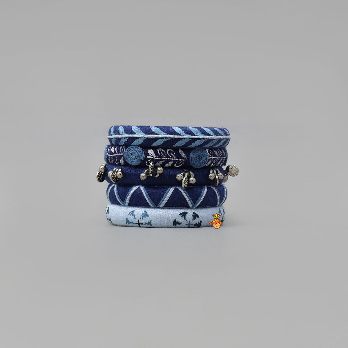 Hand-Painted And Handmade Bangles - Set Of 5