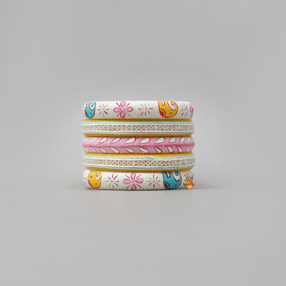 Hand-Painted And Handmade Lovely Bangles - Set Of 5