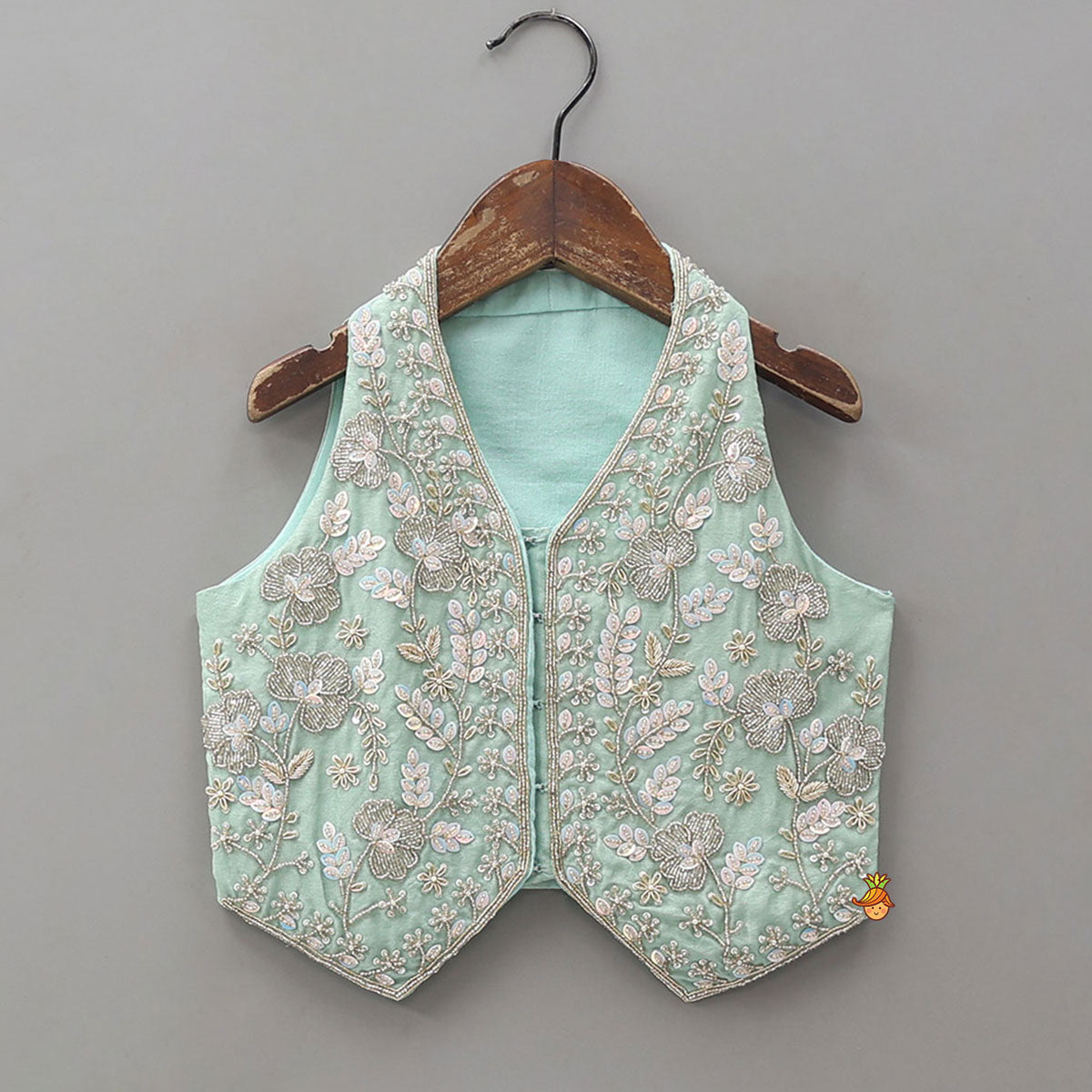 Pre Order: Stunning Embroidered Top And Shimmery Striped Palazzo