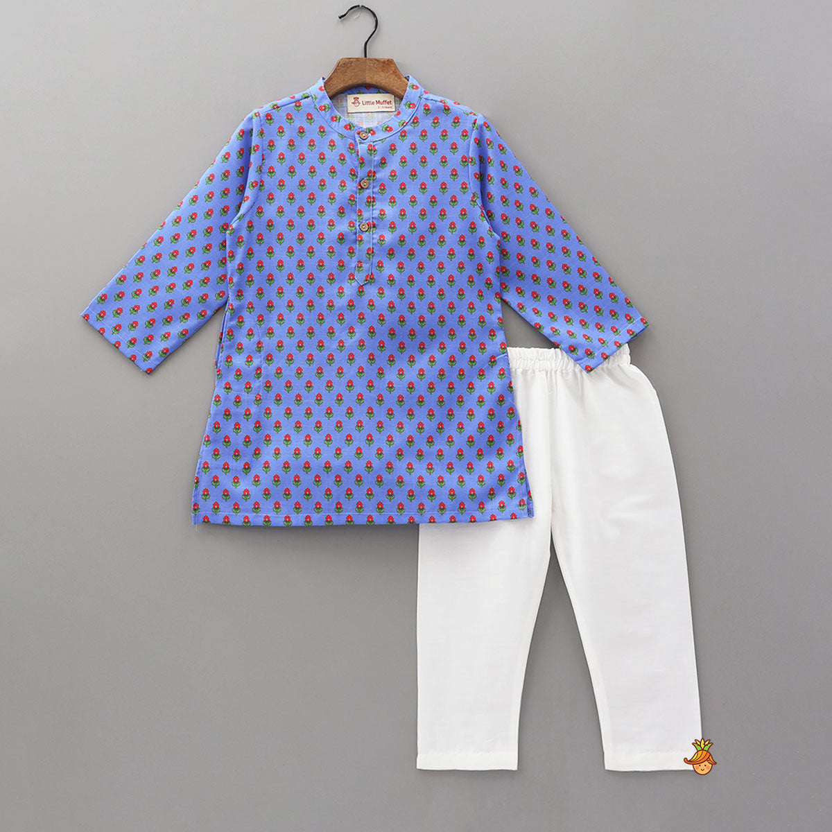 All Over Floral Print Kurta And Pyjama