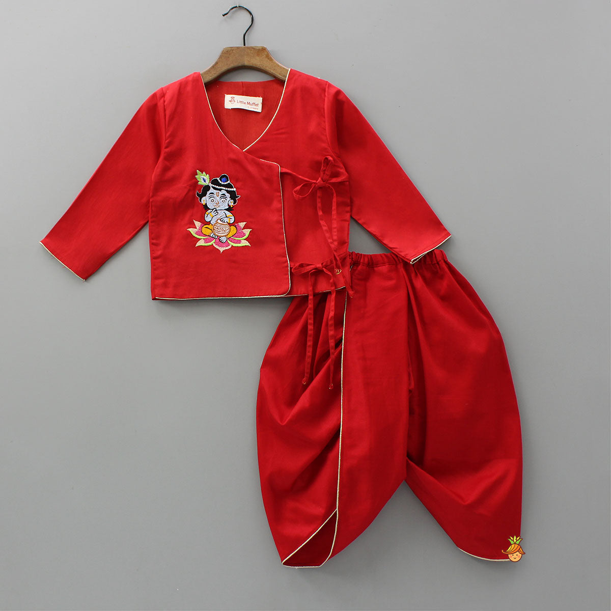 Front Dual Tie-Up Kurta And Dhoti
