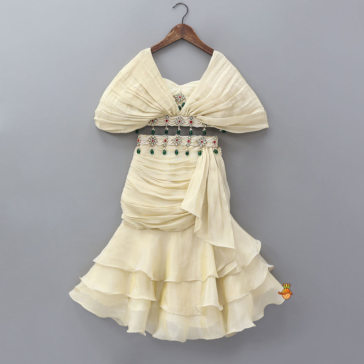 Lovely Strappy Shimmery Top And Skirt Style Lehenga