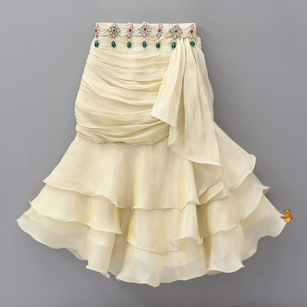 Lovely Strappy Shimmery Top And Skirt Style Lehenga