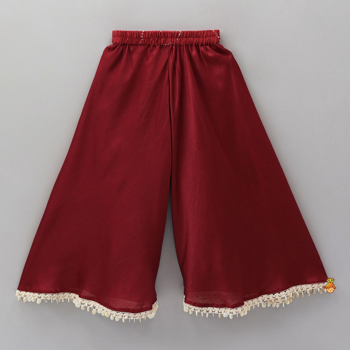 Pre Order: Bandhani Printed Crop Top And Palazzo