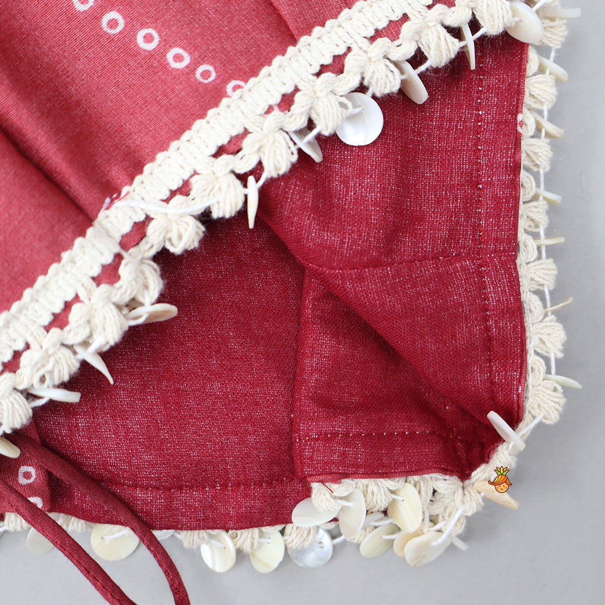 Pre Order: Bandhani Printed Crop Top And Palazzo