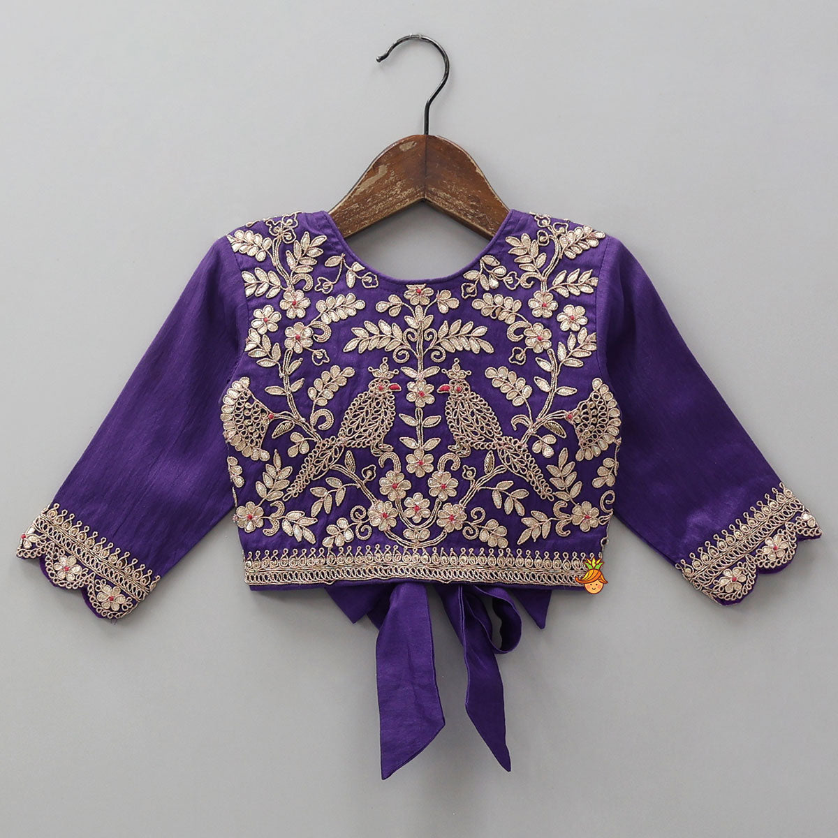 Pre Order: Gota Work Crop Top And Lehenga With Matching Dupatta