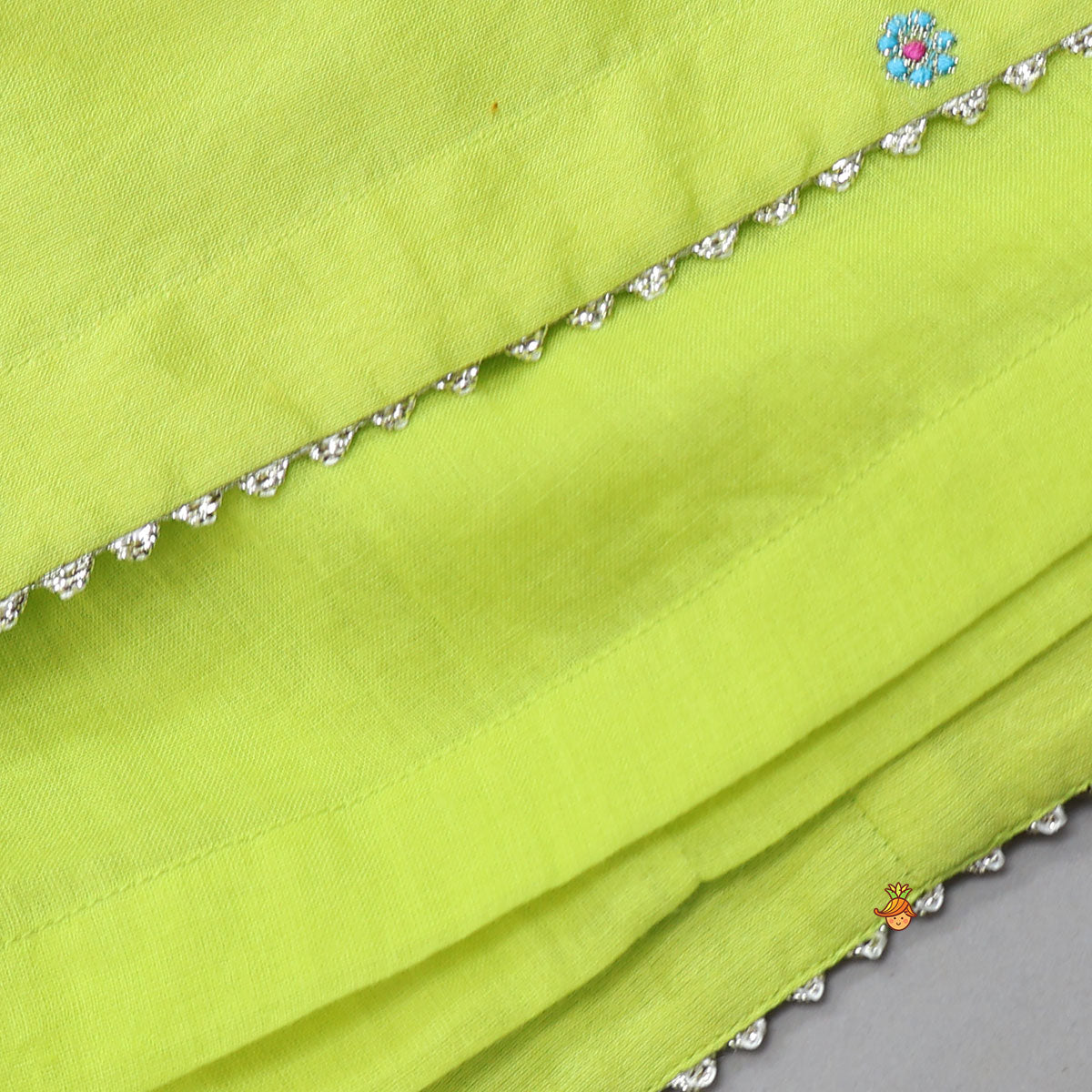 Pre Order: Booti Work Kurti And Sharara With Matching Scalloped Dupatta