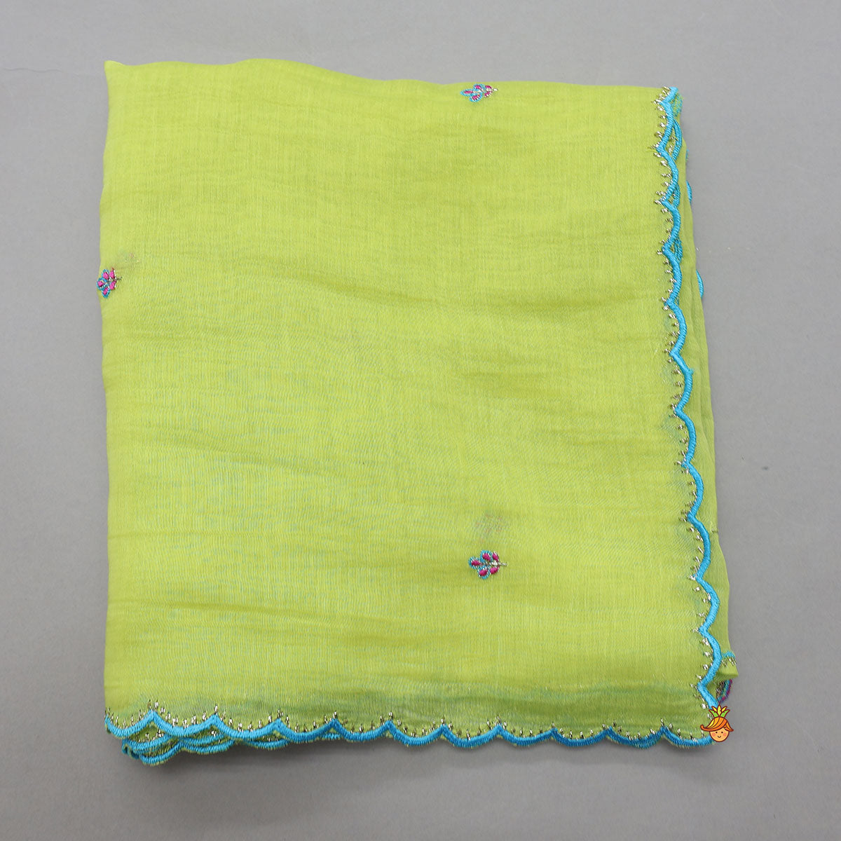 Pre Order: Booti Work Kurti And Sharara With Matching Scalloped Dupatta