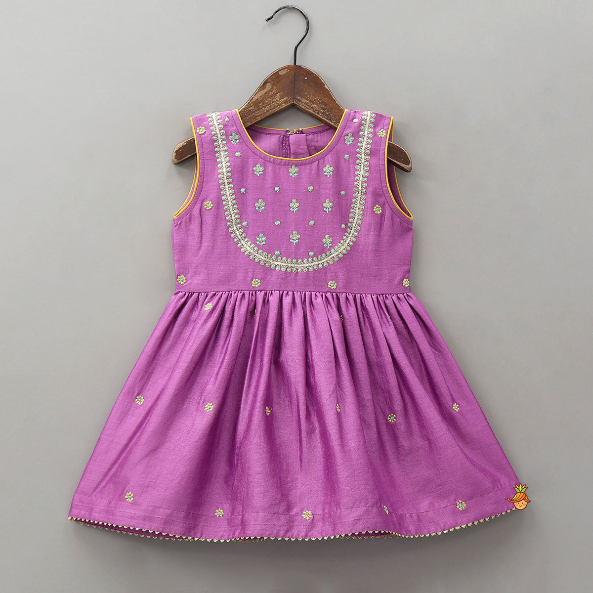 Pre Order: Booti Work Kurti And Sharara With Scalloped Dupatta