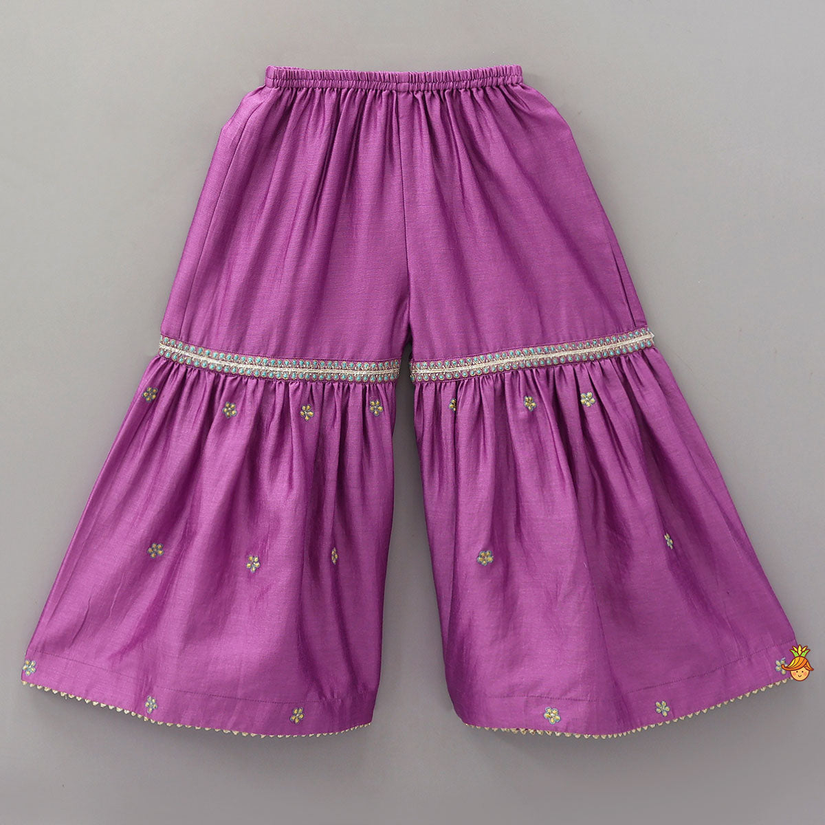 Pre Order: Booti Work Kurti And Sharara With Scalloped Dupatta