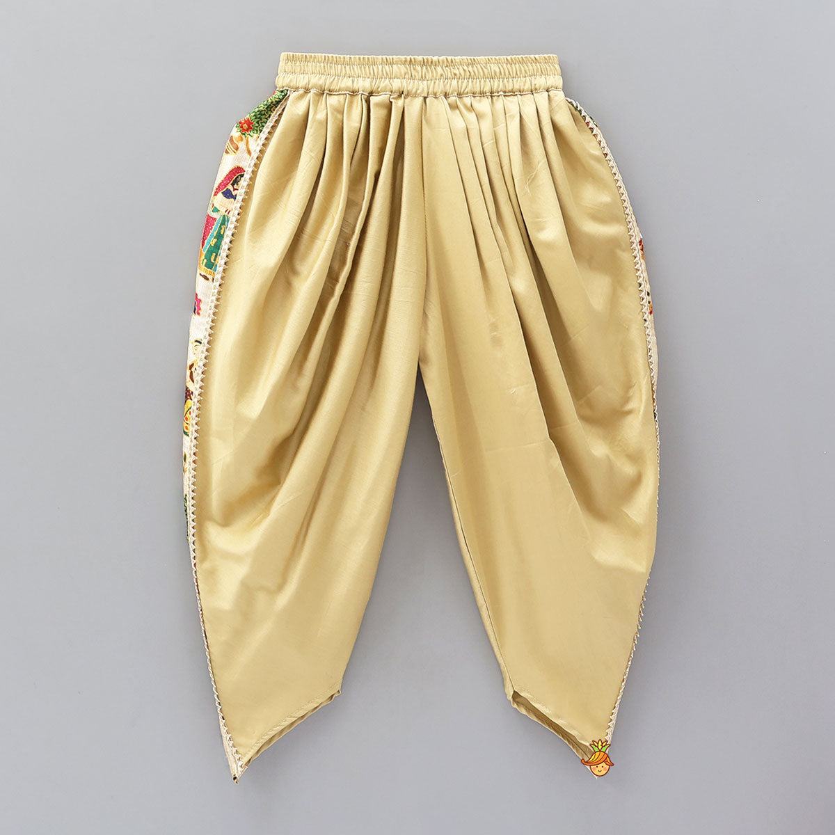 Pre Order: Traditional Patch Work Kurta And Dhoti Pant