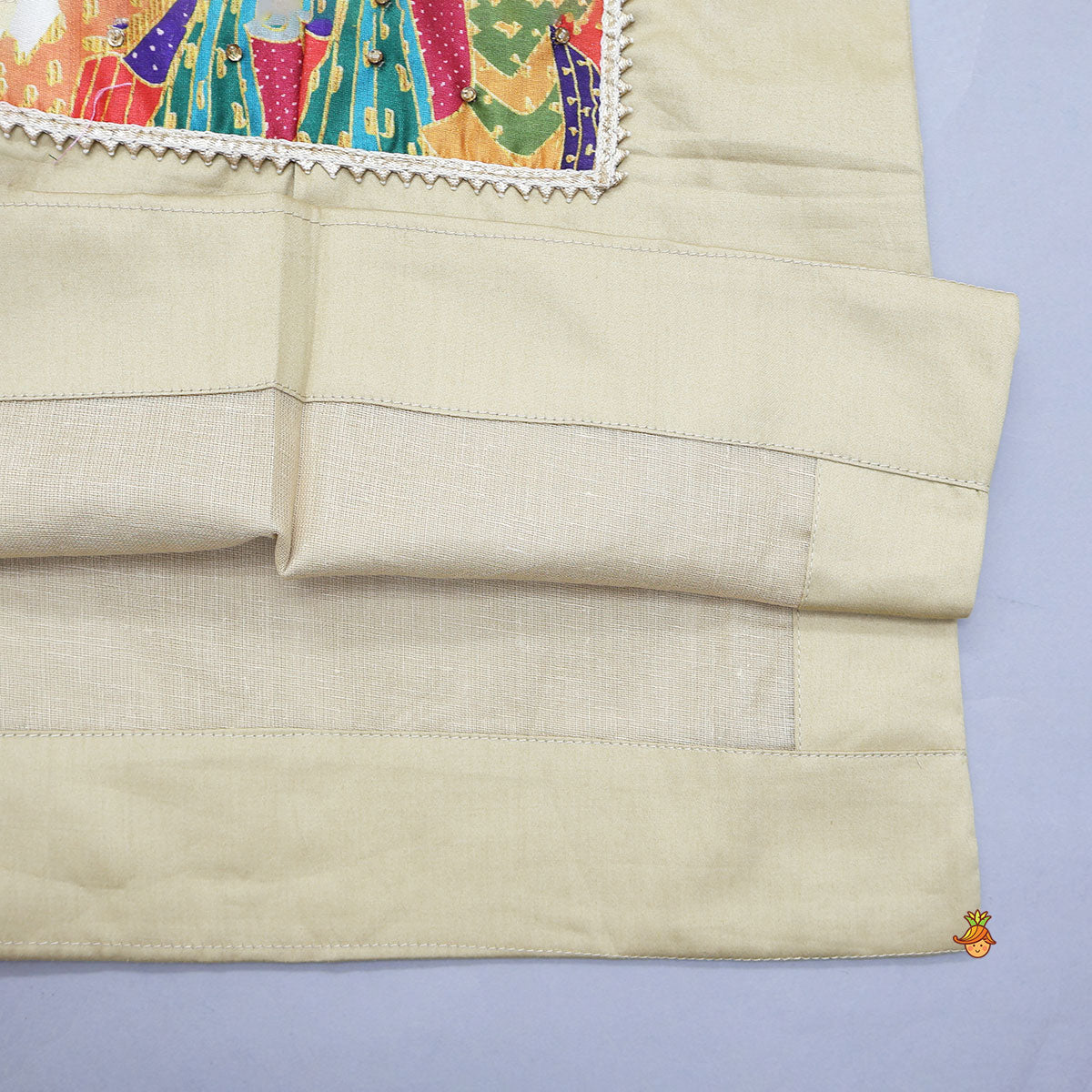 Pre Order: Traditional Patch Work Kurta And Dhoti Pant